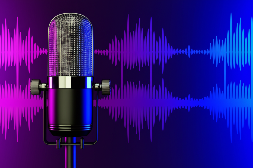 Demonstration of AI voice generation interface with various voice options and settings.